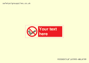 Custom No E-cigarettes / Vaping Sign